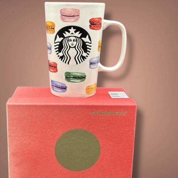 STARBUCKS 2015 Rainbow Macarons Mug With Gift Box, 16 fl oz - Picture 2 of 3